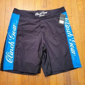 Clinch Gear Pro Series Limited Edition MMA Fight Shorts 38 Black Blue Wrestling